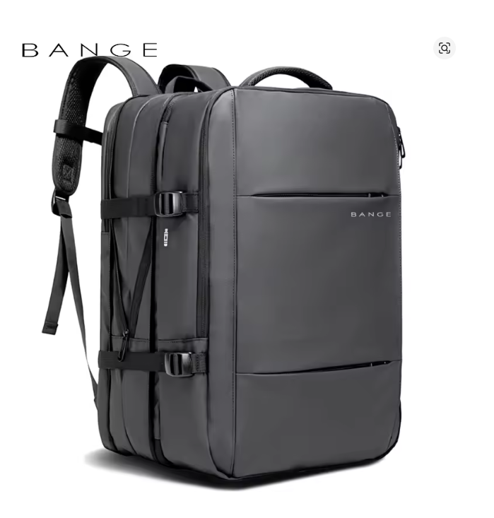 BANGE 17.3” Waterproof Laptop Backpack – Aesthetic Expandable Business, School & Travel Bag with USB Charging Port, Large Capacity for Men