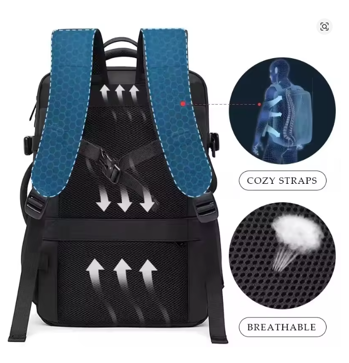BANGE 17.3” Waterproof Laptop Backpack – Aesthetic Expandable Business, School & Travel Bag with USB Charging Port, Large Capacity for Men