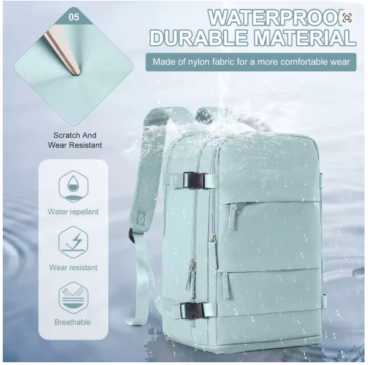 Waterproof Travel Backpack 40x20x25 – Cabin Size Carry-on Hand Luggage Bag for Men & Women (Business, College & Airplane Approved)