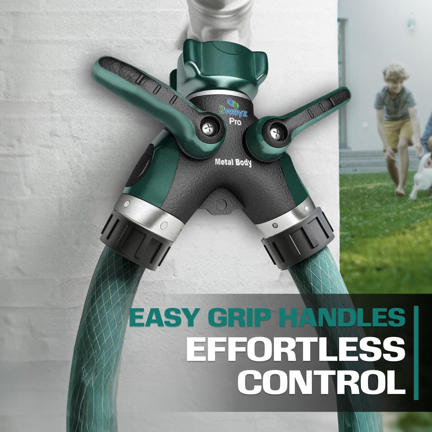 2WAYZ Hose Splitter 2 Way Heavy Duty Outdoor Faucet