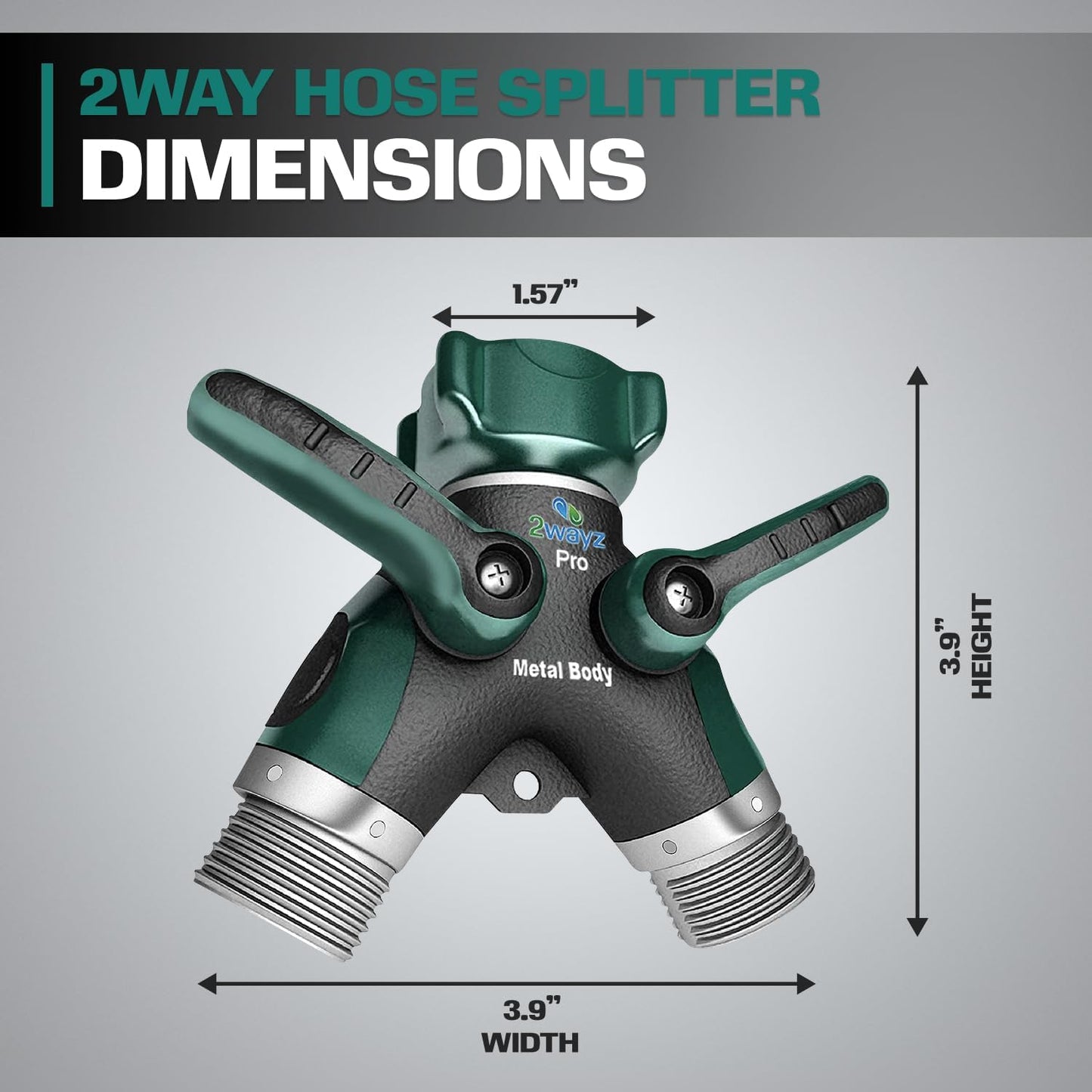 2WAYZ Hose Splitter 2 Way Heavy Duty Outdoor Faucet