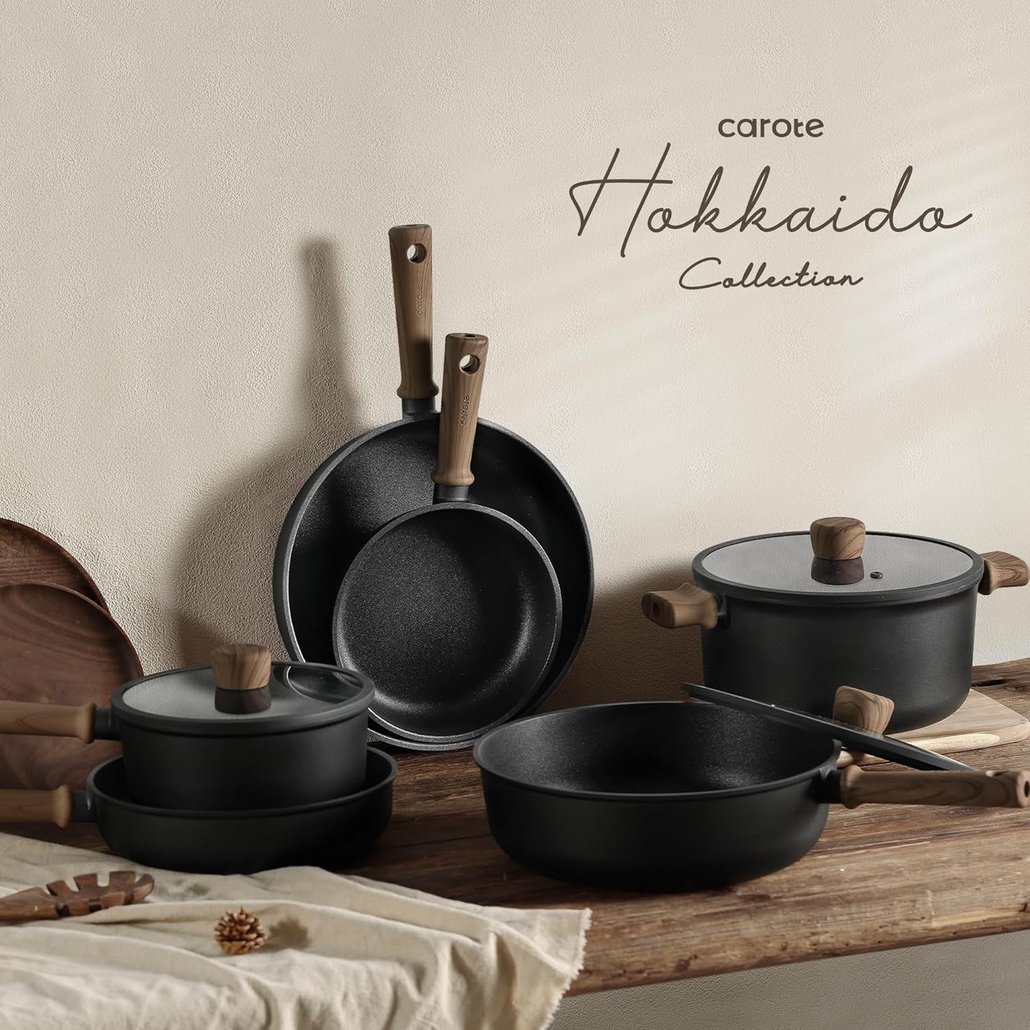 Nonstick Pots and Pans, Induction Cookware Set 16pcs