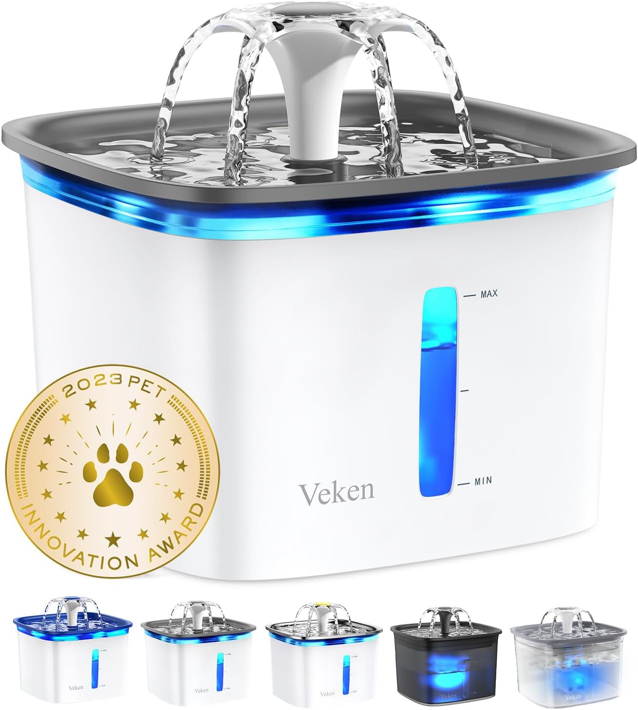 Innovation Award Winner 95oz/2.8L Pet Fountain, Automatic Cat Water Fountain