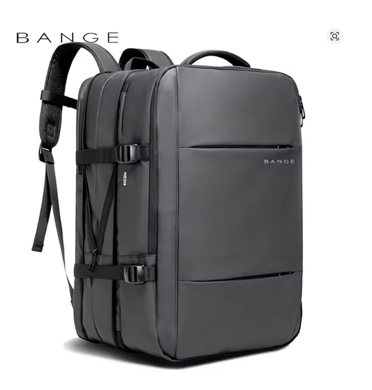 BANGE 17.3” Waterproof Laptop Backpack – Aesthetic Expandable Business, School & Travel Bag with USB Charging Port, Large Capacity for Men