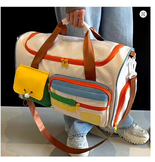 Waterproof Travel Duffel Bag – Fitness, Yoga & Swimming Training Shoulder Tote with Crossbody Strap, Multi-Functional Sports & Cosmetic Bag for Men & Women