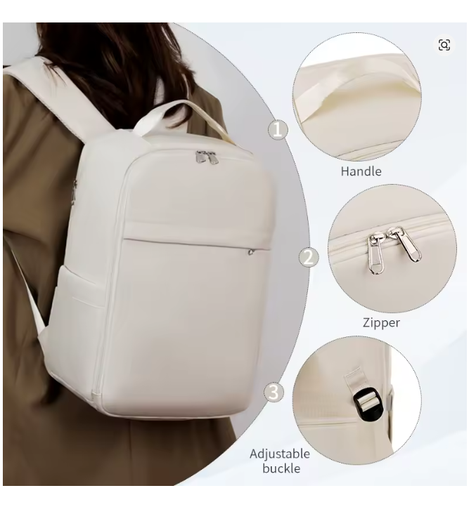 Casual Laptop Backpack – Stylish Multi-Compartment Travel & School Bag for Men & Women, Short-Distance Fashionable Rucksack