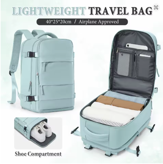 Waterproof Travel Backpack 40x20x25 – Cabin Size Carry-on Hand Luggage Bag for Men & Women (Business, College & Airplane Approved)