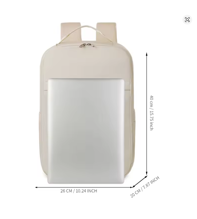Casual Laptop Backpack – Stylish Multi-Compartment Travel & School Bag for Men & Women, Short-Distance Fashionable Rucksack