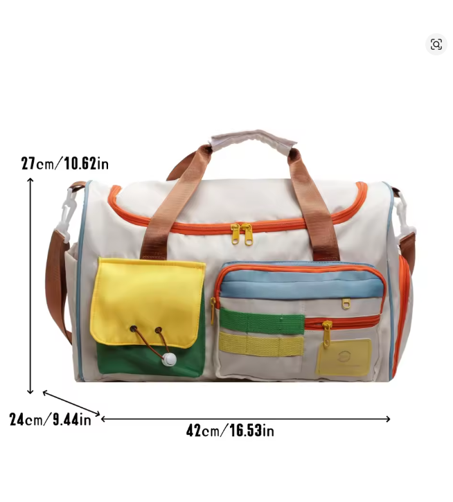 Waterproof Travel Duffel Bag – Fitness, Yoga & Swimming Training Shoulder Tote with Crossbody Strap, Multi-Functional Sports & Cosmetic Bag for Men & Women