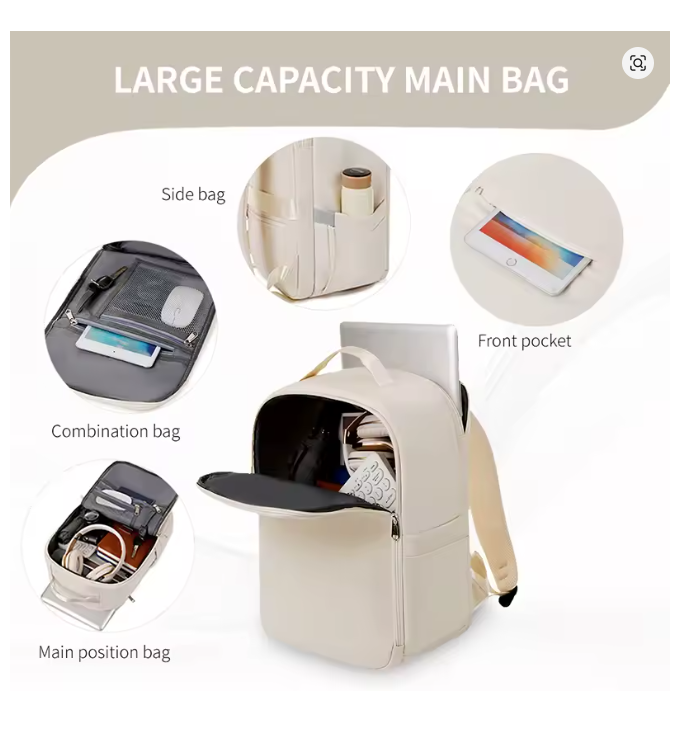Casual Laptop Backpack – Stylish Multi-Compartment Travel & School Bag for Men & Women, Short-Distance Fashionable Rucksack
