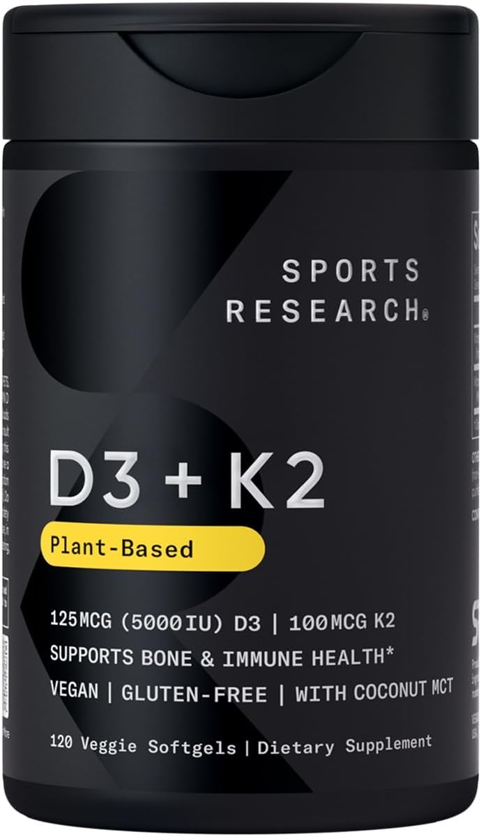 Vitamin D3 + K2 with Coconut MCT Oil | Vegan D3 5000