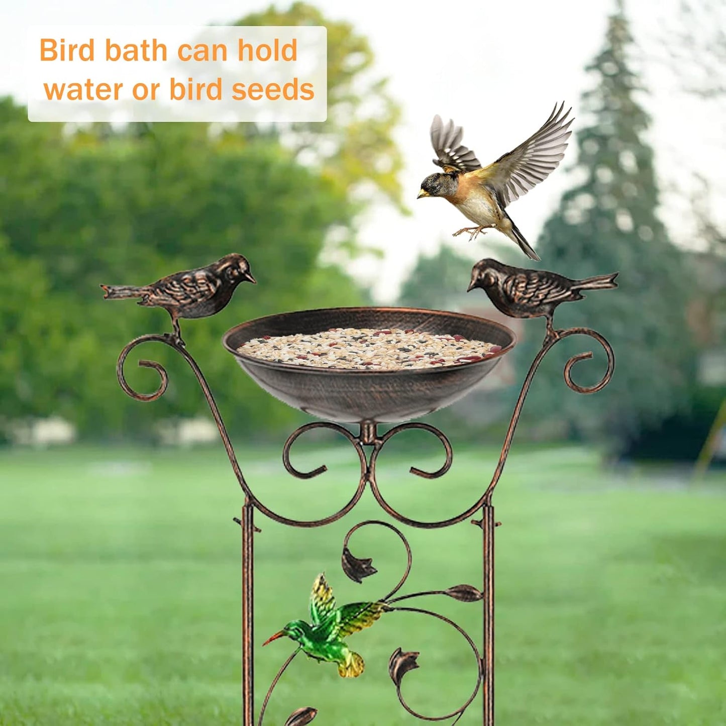 Garden Trellis Bird Bath Outdoor