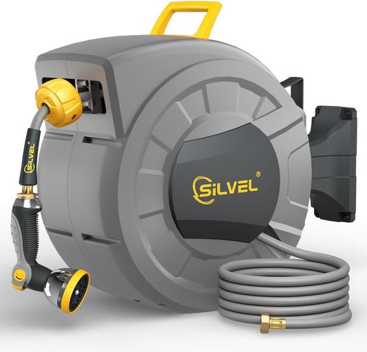 Retractable Garden Hose Reel, 1/2 in x 110 ft