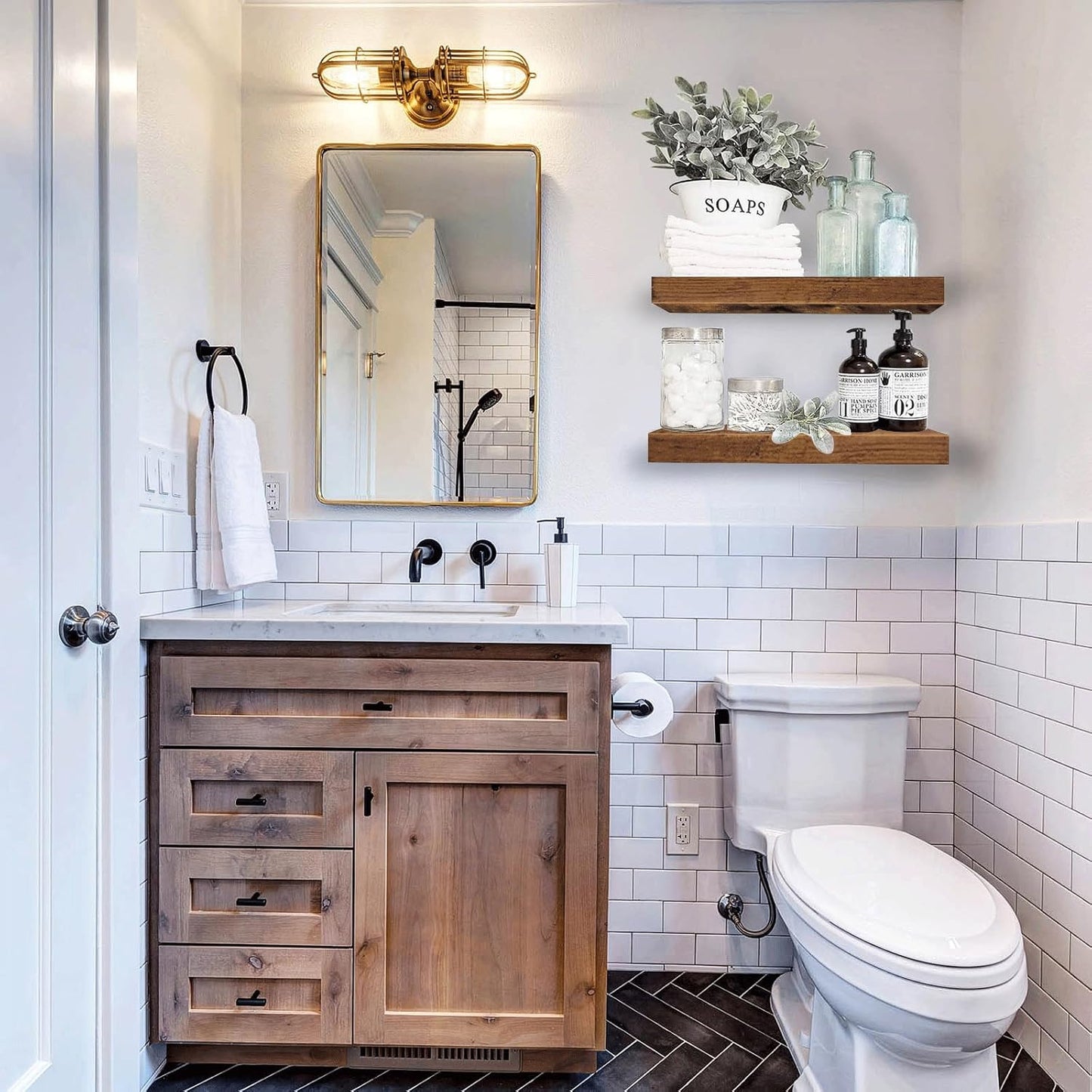 Bathroom Floating Shelves for Wall Mounted Shelf