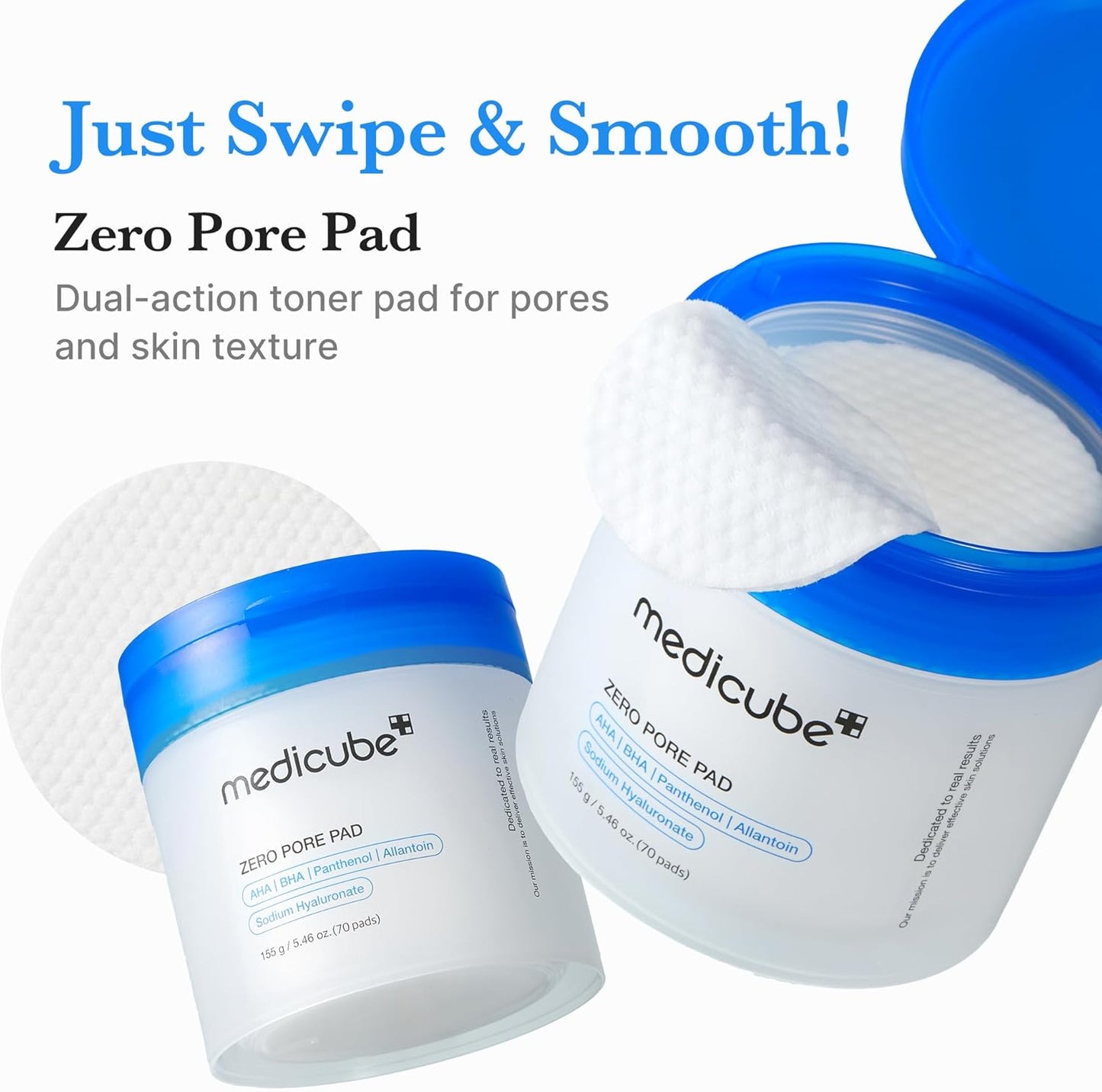 Zero Pore Pads 2.0, Dual-Textured Facial Toner Pads