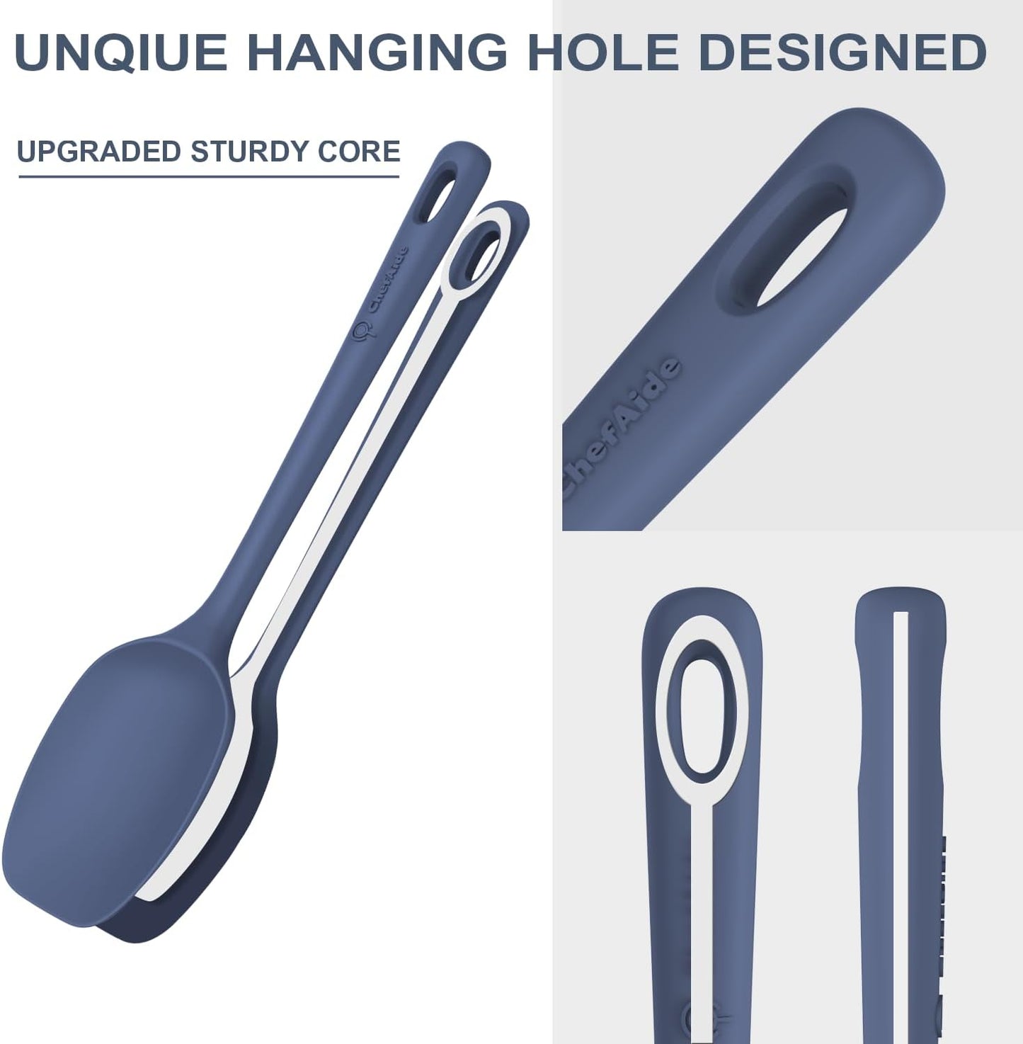 5 Pieces Silicone Spatula Set, Food Grade Rubber Spatula