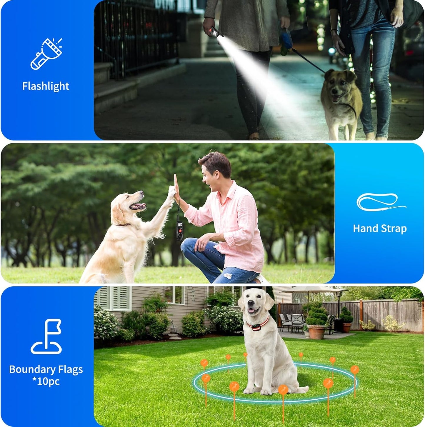 Wireless Dog Fence for 2 Dogs - Adjustable