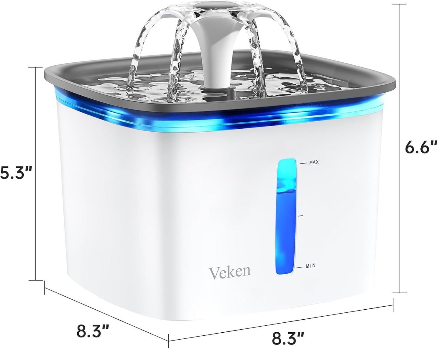 Innovation Award Winner 95oz/2.8L Pet Fountain, Automatic Cat Water Fountain